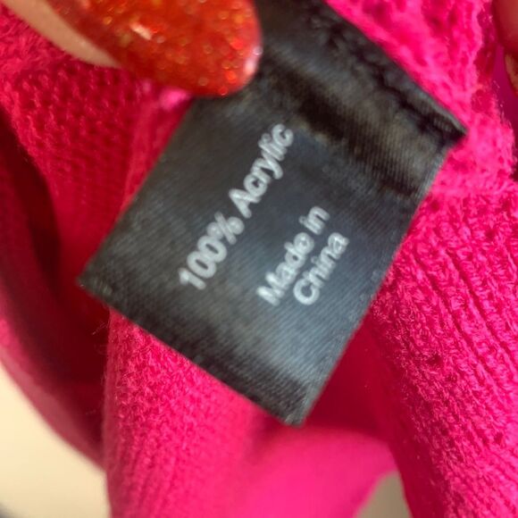 NWT Lane Bryant Pink Blouson Sleeve V-Neck Oversized Tunic Sweater Plus Sz 26/28 - Picture 9 of 10